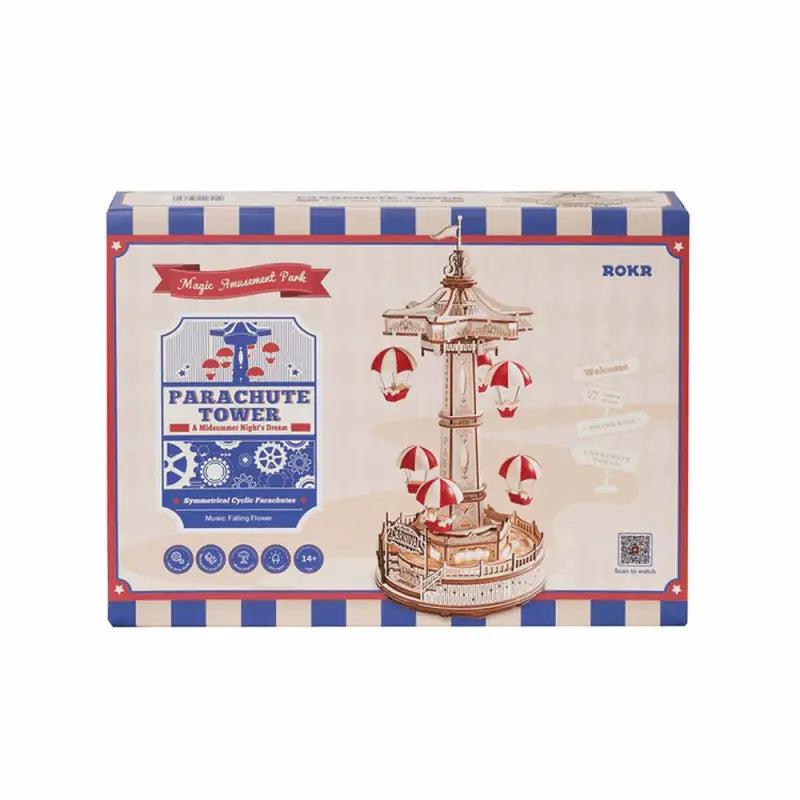 Robotime Rokr DIY Music Box 3D Wooden Puzzle | Parachute Tower - DIY Magic World