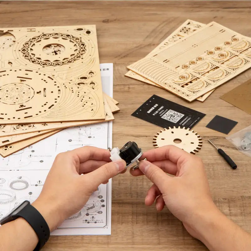 Robotime Rokr DIY Music Box 3D Wooden Puzzle | Romantic Carousel - DIY Magic World