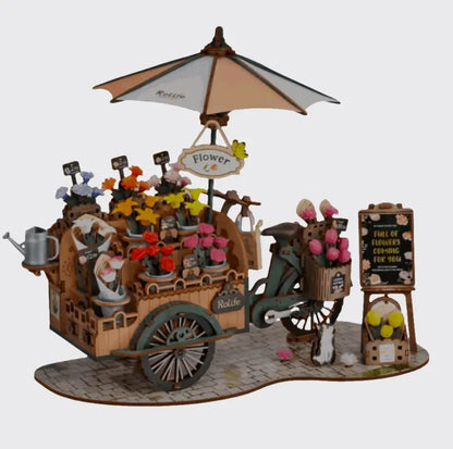Robotime Rolife DIY 3D Wooden Puzzle | Blossom Cart - DIY Magic World