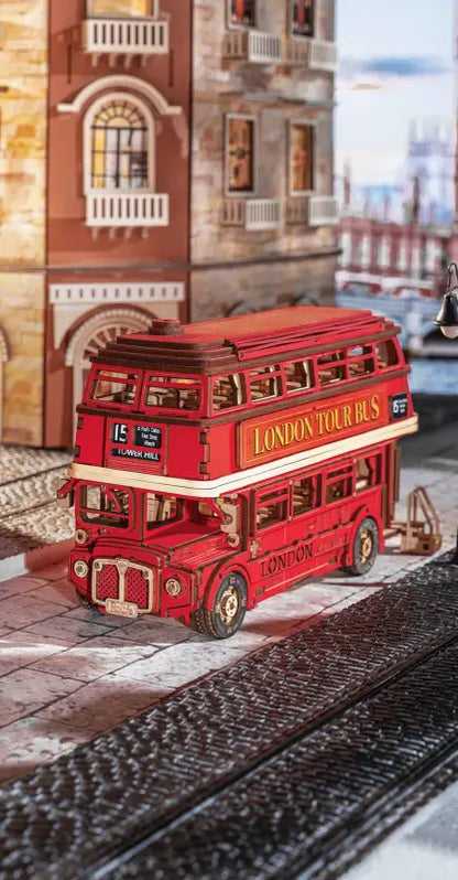 Robotime Rolife DIY 3D Wooden Puzzle | London Tour Bus - DIY Magic World