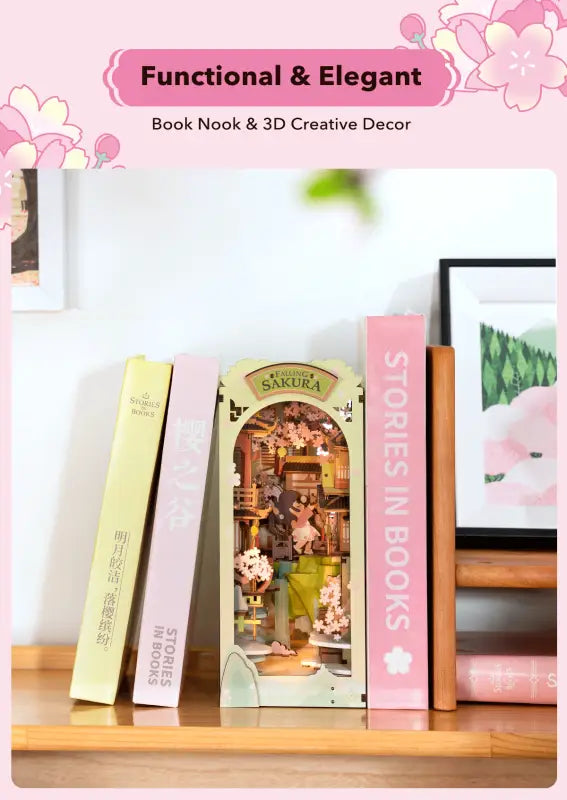 Robotime Rolife DIY Book Nook Kit | Falling Sakura