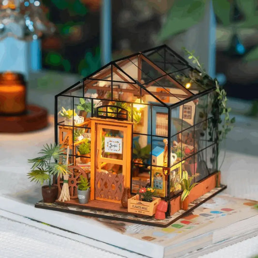 Robotime Rolife DIY Miniature Dollhouse Kit | Cathy’s Flower House