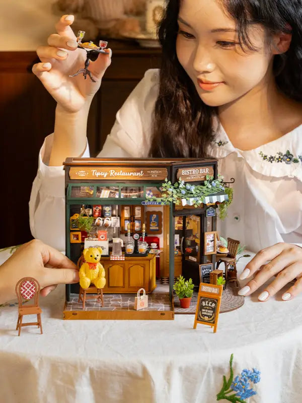 Robotime Rolife DIY Miniature Dollhouse Kit | Tipsy Restaurant