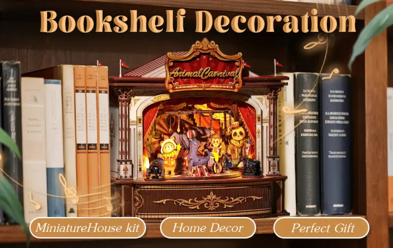 Robotime Rolife DIY Music Box 3D Wooden Puzzle | Animal Carnival