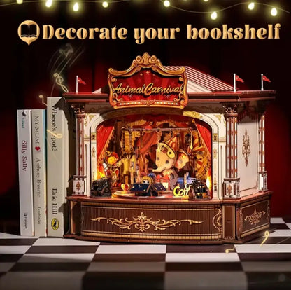 Robotime Rolife DIY Music Box 3D Wooden Puzzle | Animal Carnival