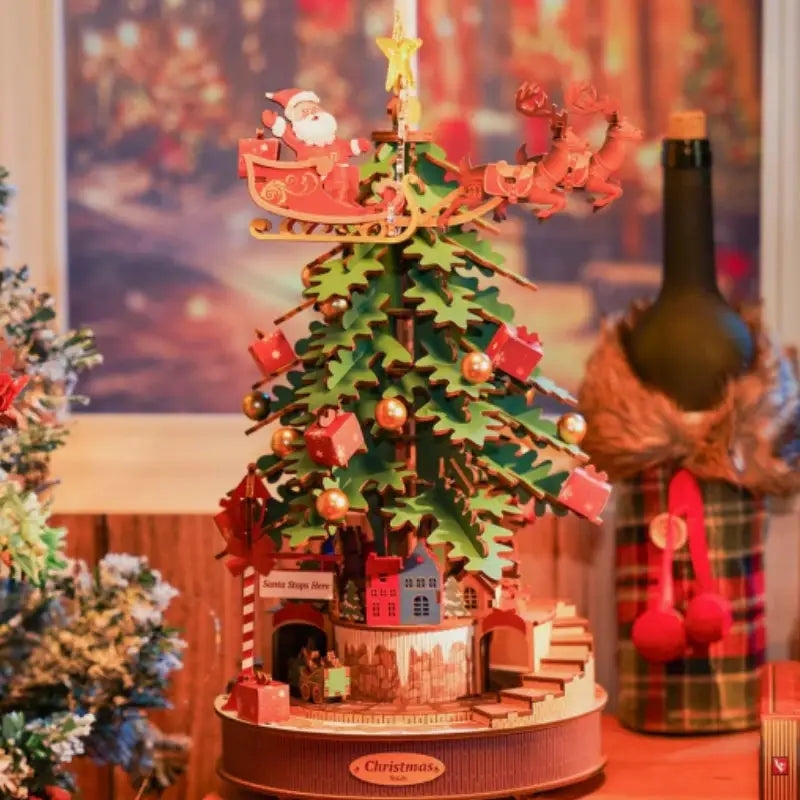 Robotime Rolife DIY Music Box 3D Wooden Puzzle | Christmas Melody Tree
