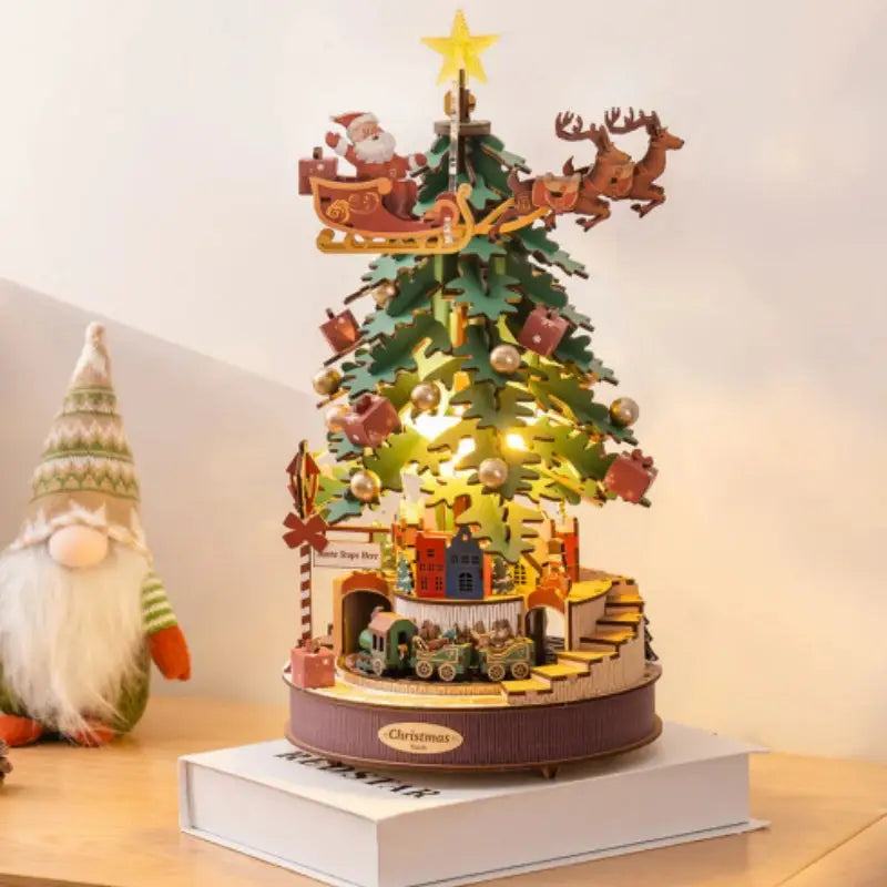 Robotime Rolife DIY Music Box 3D Wooden Puzzle | Christmas Melody Tree