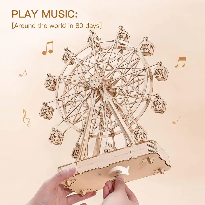 Robotime Rolife DIY Music Box 3D Wooden Puzzle | Ferris Wheel - DIY Magic World