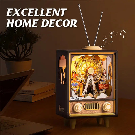 Robotime Rolife DIY Music Box 3D Wooden Puzzle | Sunset Carnival - DIY Magic World